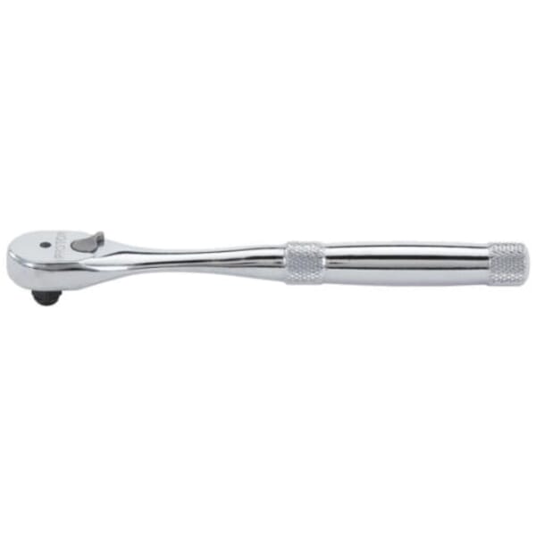 Proto J4749XLHS Non-Insulated Hand Ratchet, 1/4 in Drive, Pear Head, 5-45/64 in OAL, Steel, Polished Chrome/Nickel Plated, ASME B107.500