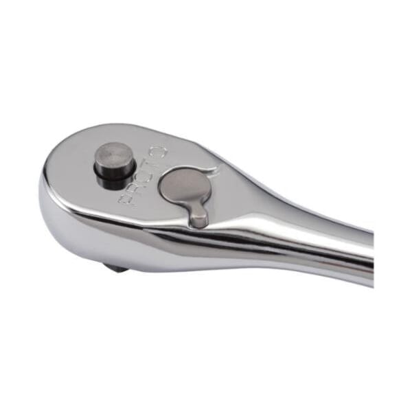 Proto J4749XLQR Non-Insulated Hand Ratchet, Imperial, 1/4 in Drive, Pear Head, 5-11/16 in OAL, Steel, Full Polished, ASME B107.10M