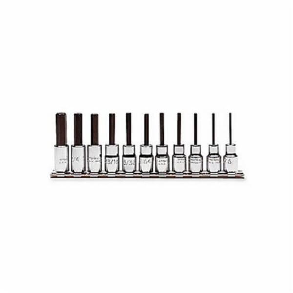 Proto J4770-11 Socket Bit Set, Imperial, 1/16 to 5/16 in Hex, 1/4 in Drive, 11 Pieces, Full Polished
