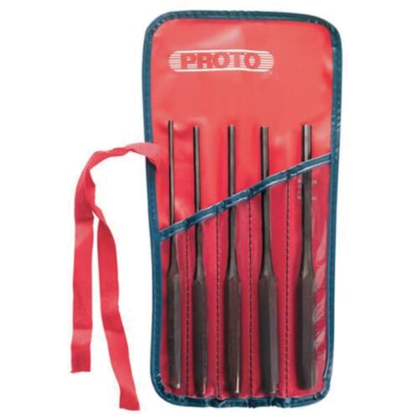 Proto J48005LS2 Super Duty Punch Set, Drive Pin Style, 5/32 to 1/4 in Punch, 5 Punches, 5 Pieces