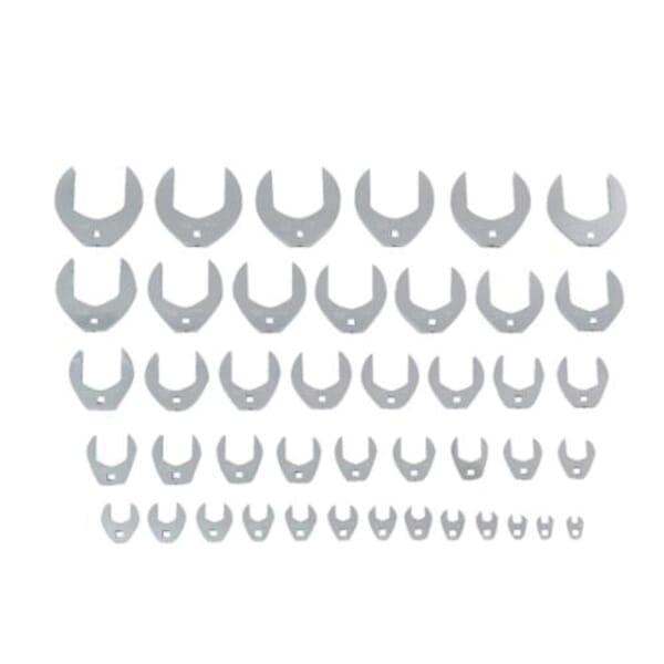 Proto J49001CF Anti-Slip Crowfoot Wrench Set, 43 Pieces, 3/8 to 3 in, Full Polished