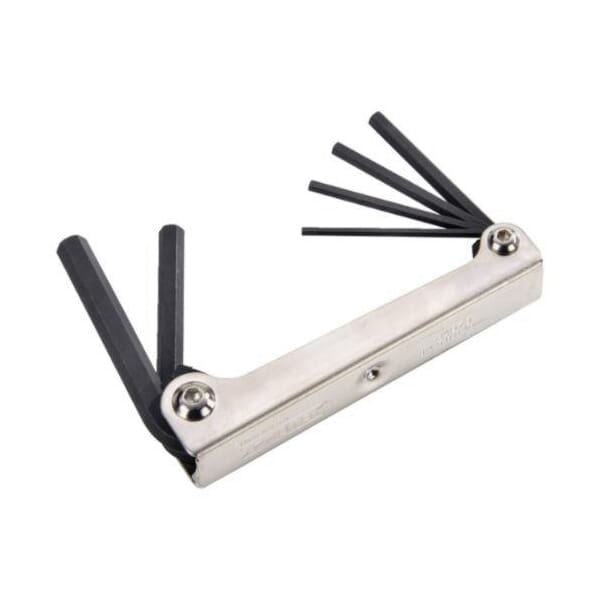 Proto J4973 Folding Long Arm Hex Key Set, 6 Pieces, 3 to 10 mm Hex, Foldable Handle, Alloy Steel, Black Oxide