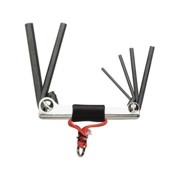 Proto J4973-TT Long Tether-Ready Key Set, Metric, 6 Pieces, 3 to 10 mm Hex, Foldable Handle, Alloy Steel, Polished Chrome
