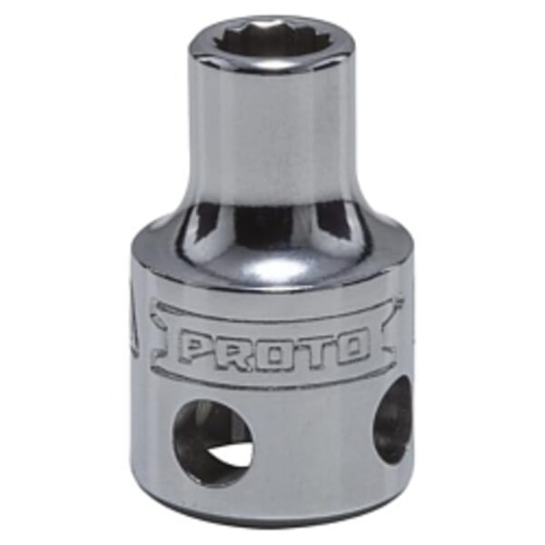 Proto TorquePlus J5213M-TT Standard Length Tether Ready Socket, 3/8 in Square Drive, 13 mm, 12 Points