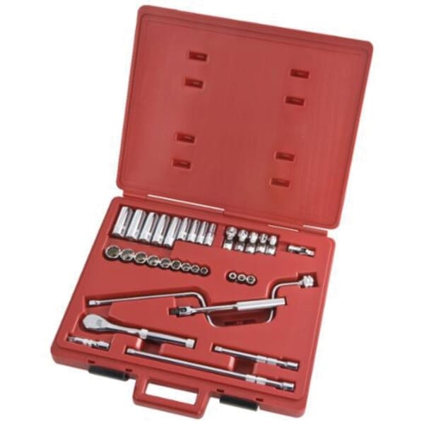 Proto TorquePlus J52138XL, ASME B107.1/B107.500, Imperial, 8/12 Points, 3/8 in Drive, 33 Pieces