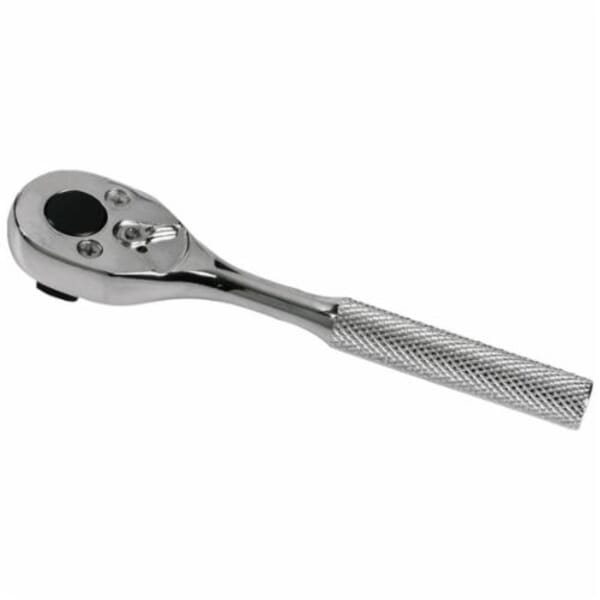 Proto J5248S Miniature Non-Insulated Hand Ratchet, Imperial, 3/8 in Drive, Pear Head, 5 in OAL, Alloy Steel, Full Polished, ASME B107.500