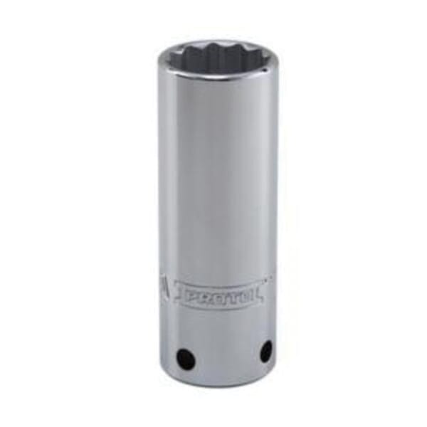 Proto TorquePlus J5317M-TT Deep Length Socket, 1/2 in Female Square Drive, 17 mm, 12 Points