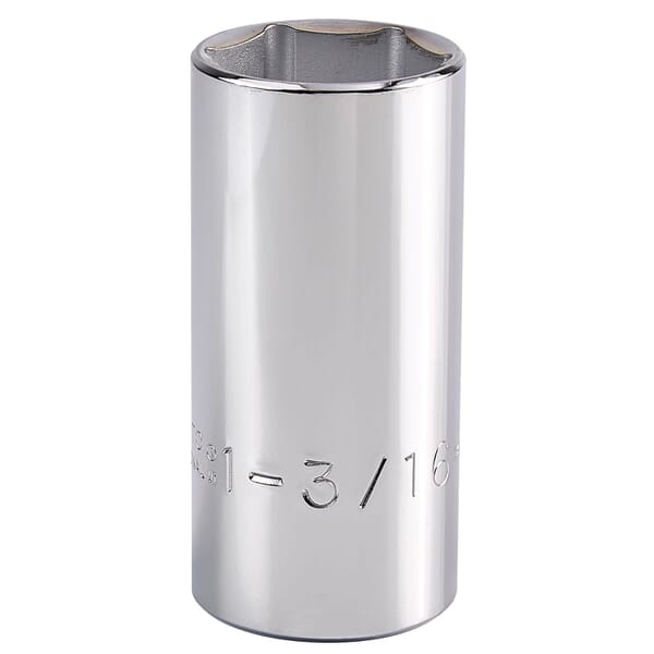 Proto TorquePlus J5338H Deep Length Socket, Imperial, 1/2 in Square Drive, 1-3/16 in
