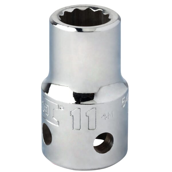 Proto TorquePlus J5411M-TT Standard Length Tether Ready Socket, 1/2 in Square Drive, 11 mm, 12 Points