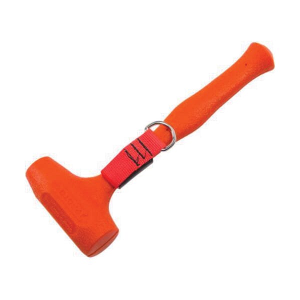 Proto Compo-Cast J57-530-TT Tether Ready Dead Blow Hammer, 10-13/32 in OAL, 1 x 1-1/4 in Dia Combo Face, 15 oz Urethane Composition Head, Steel/Urethane Handle