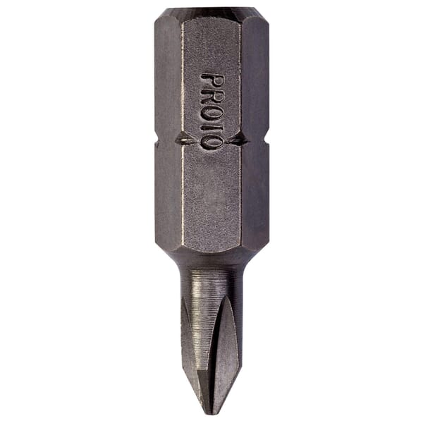 Proto J60050 Insert Bit, #1 Phillips Point, 1-1/4 in OAL, Black Oxide