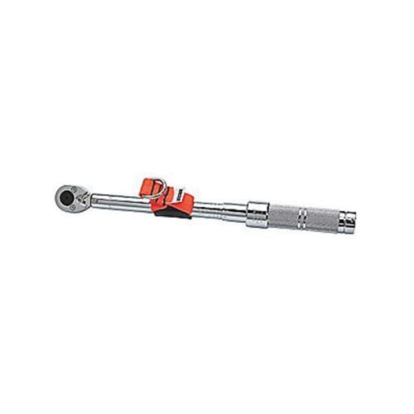 Proto J6012C-TT Tether Ready Micrometer Torque Wrench With Heat Shrink Loop, 3/8 in Drive, 20 to 100 ft-lb, Ratcheting Head, 0.5 ft-lb Graduation, 17 in OAL, ASME B107.14M