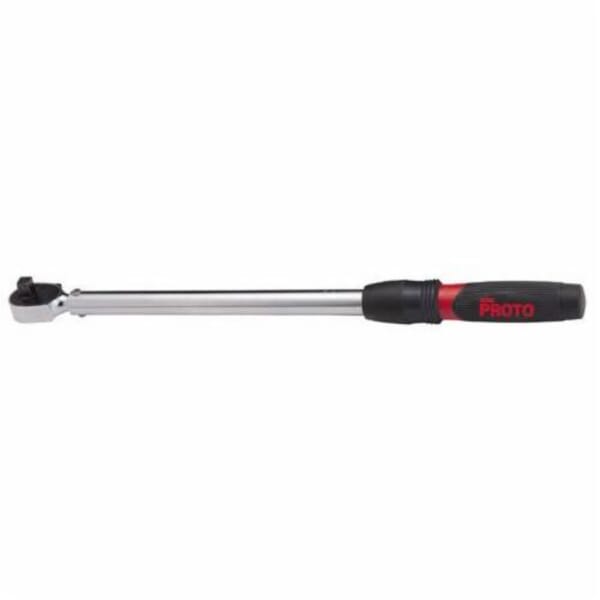 Proto J6018AB Micrometer Torque Wrench, 3/4 in Drive, 60 to 300 ft-lb, Ratcheting Head, 2 ft-lb Graduation, 32 in OAL, ASME B107.14M