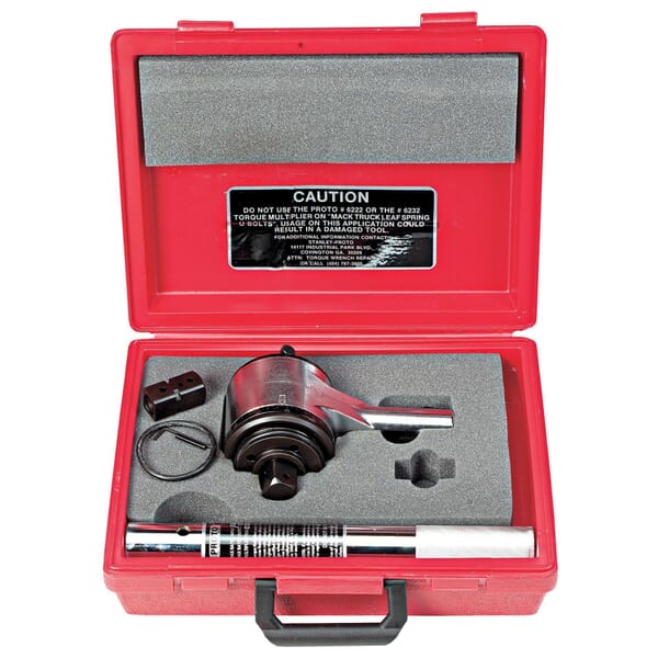 Proto J6232 Torque Multiplier, 20.2 Gear Ratio, 18.5:1 Torque Ratio, 1/2 in Square Female x 1 in Square Male Drive, 20 in OAL, 173 ft-lb Max, 3200 ft-lb Max, Tubular Bar