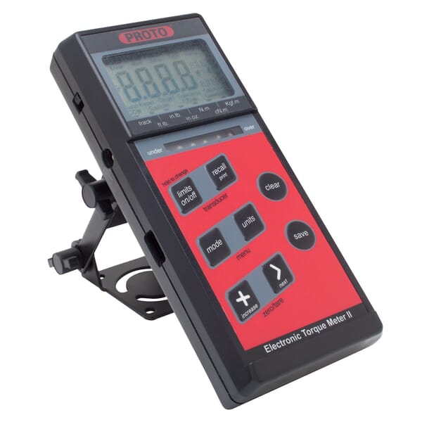 Proto J6360B Electronic Torque Meter, 1/4 in, 1/2 in, 3/8 in, 3/4 in, 1 in Drive, 2000 ft-lb, 0.5% with Extension Transducer, 0.25% with Bench Top Transducer Accuracy