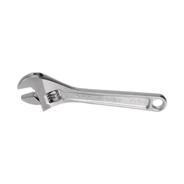 Proto Clik-Stop J704L Non-Insulated Adjustable Wrench, 1/2 in Locking Wrench, Satin, 4 in OAL, Steel Body, ASME B107.8/B107.100