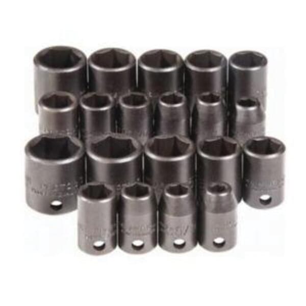 Proto TorquePlus J72220 Impact Socket Set, ASME Specified, 6 Points, 3/8 in Drive, 20 Pieces