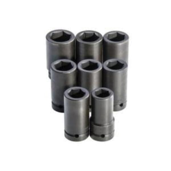 Proto TorquePlus J76104 Impact Socket Set, ASME Specified, Metric, 6 Points, 1 in Drive, 8 Pieces, Included Socket Size: 27 to 41 mm