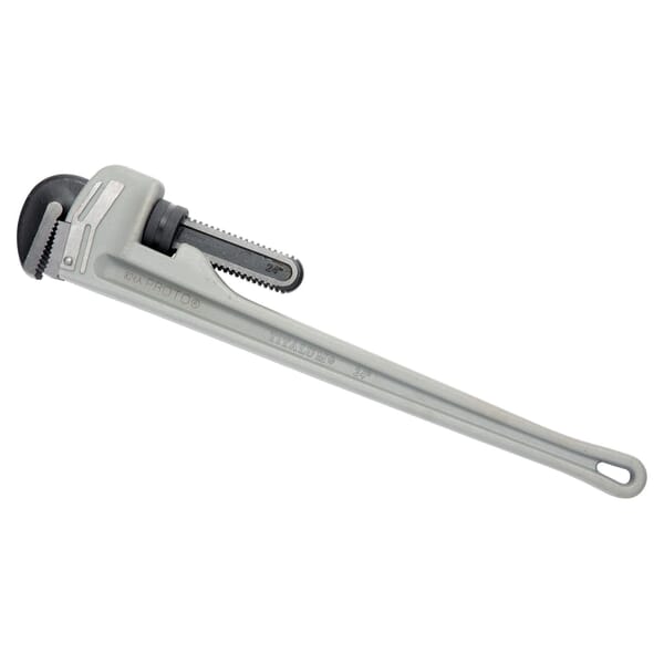 Proto J824A Straight Pipe Wrench, 24 in L, Serrated Jaw, Aluminum Handle, ASME Specified