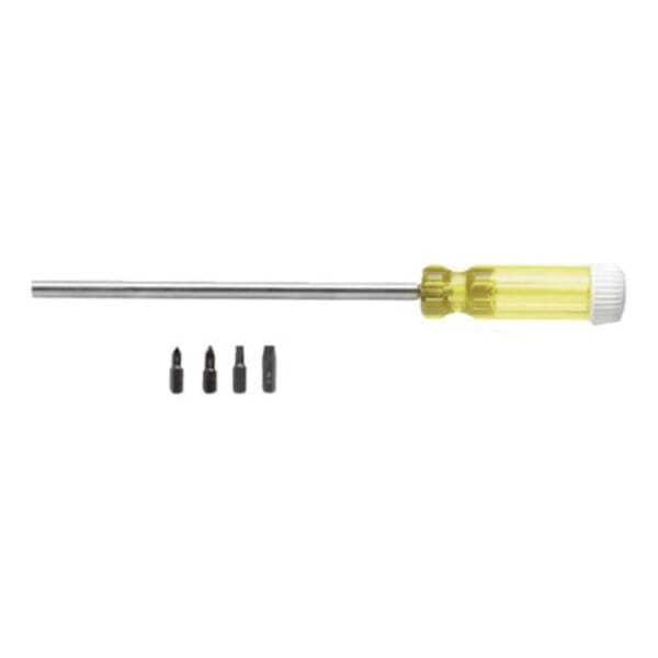 Proto J9224 General Purpose Single End Screwdriver Bit Set, 5 Pieces, 4-in-1 Drive, 11-5/16 in L, Plastic/Steel