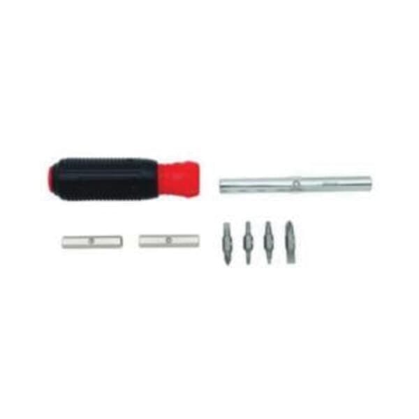 Proto J93111 11-in-1 Screwdriver Bit Set, Imperial, 8 Pieces, Cushion Grip Handle, S2 Steel, ASME Specified