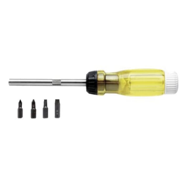 Proto J9320 Ratcheting Screwdriver Bit Set, 5 Pieces, 8-3/4 in OAL, S2 Steel, Polished Chrome