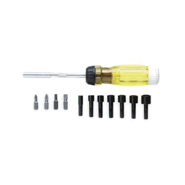 Proto J9322 General Purpose Ratchet Single End Screwdriver Bit Set, 11 Pieces, 11-in-1 Drive, 8-3/4 in L, Plastic/Steel