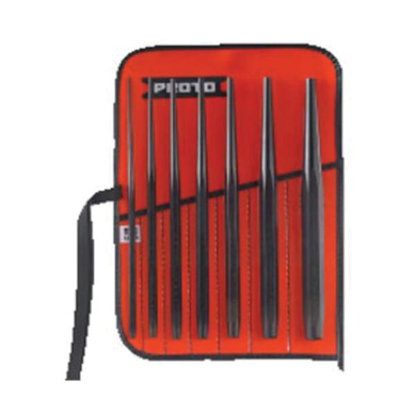 Proto J96AS2 Punch Set, Drift Style, 3/32 to 3/8 in Punch, 7 Punches, 7 Pieces