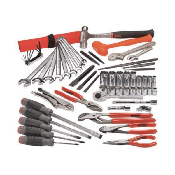 Proto Ergonomics J99200 SAE Starter Tool Set, 3/8 in Drive, 62 Pieces, ANSI Specified