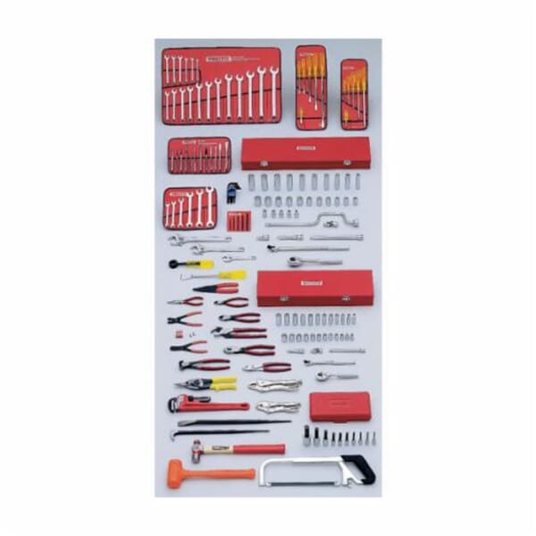 Proto Ergonomics J99430 Intermediate Metric Tool Set, Box Tool Storage, 3/8 in, 1/2 in Drive, 157 Pieces