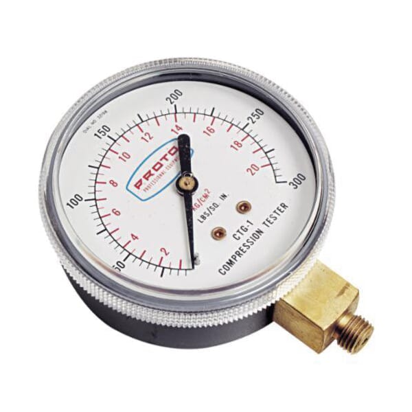 Proto JCTG1 Compression Gauge, 3-1/2 in OAL, For Use With JCT21 and JCTR10 Compression Tester