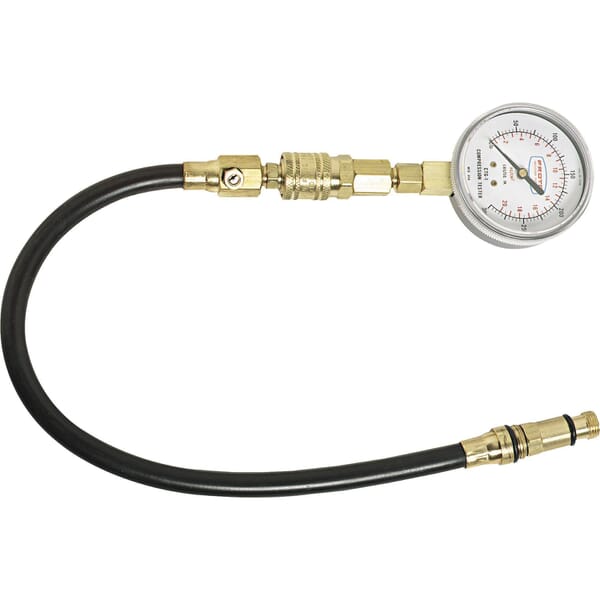 Proto JCTR10 Flexible Compression Test Gauge Kit, 300 psi, Dial Display, Spark Plug Thread Connector
