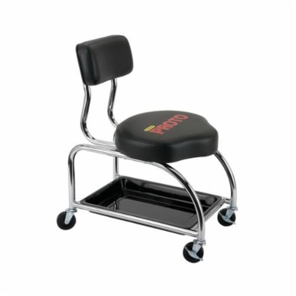 Proto JFC1010 Heavy Duty Tool Trolley With Backrest, 300 lb Capacity, 16 in L x 16 in W x 18 in H, 3 in Caster
