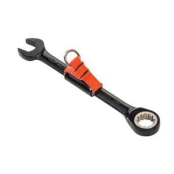 Proto JSCR24-TT Non-Reversible Spline Combination Wrench, 3/4 in, 12 Points, 15 deg Offset, 9-3/4 in OAL, Chrome Vanadium Steel, Polished Chrome/Black, ASME Specified