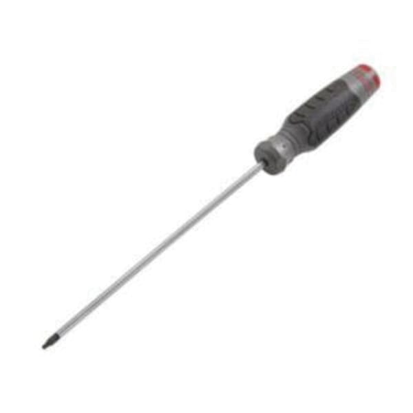 Proto JTP2708R Tamperproof Screwdriver, T27 Torx Point, Alloy Steel Shank, 12-1/2 in OAL, Nylon Handle, Black Oxide/Polished Chrome, ASME B107.15