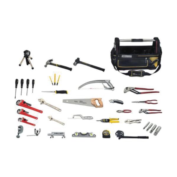 Proto JTS-0037PLUM SAE Plumber Tool Set, Bag Tool Storage, 37 Pieces