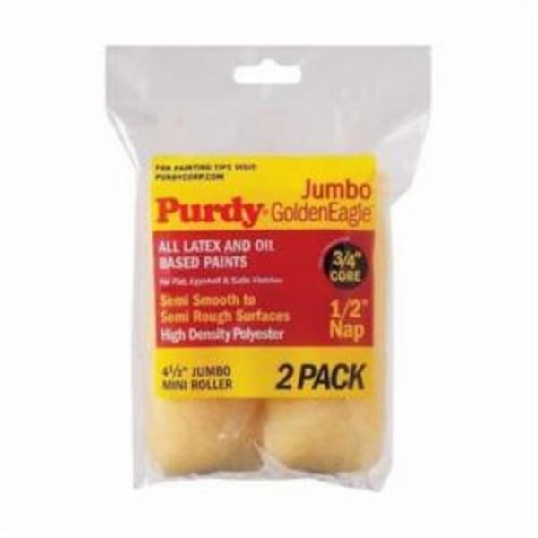 Purdy 140624023 Golden Eagle Jumbo Mini Roller Replacement, 1/2 in Nap, 4-1/2 in L, High Density Polyester, Semi-Smooth