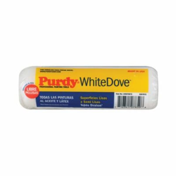 Purdy 140670072 White Dove Roller Cover, 3/8 in Nap, 7 in L, Woven Dralon Fabric, Very Smooth to Semi-Rough
