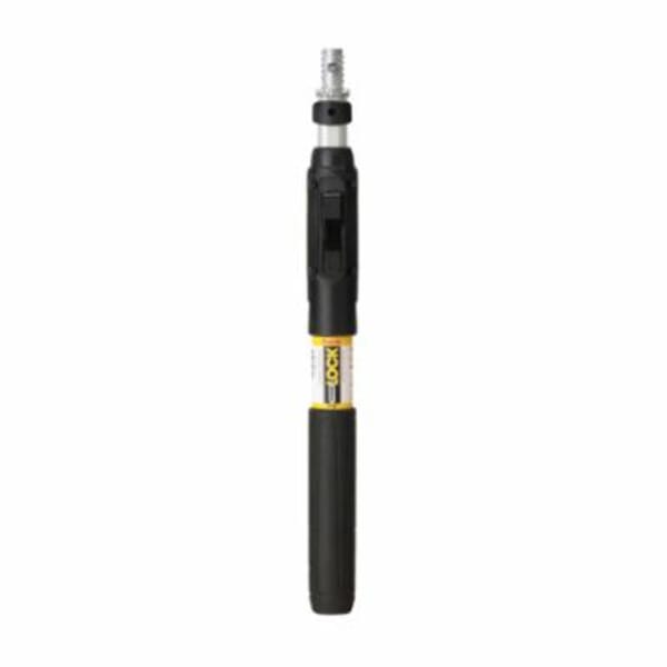 Purdy POWER LOCK 140855612 Professional Grade Extension Pole, For Use With Quick Connect System or any Acme Threaded Frames, 1 to 2 ft L, Aluminum/Fiberglass, Black/Yellow