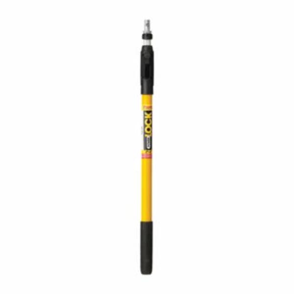Purdy POWER LOCK 140855624 Professional Grade Extension Pole, For Use With Quick Connect System or any Acme Threaded Frames, 2 to 4 ft L, Aluminum/Fiberglass, Black/Yellow