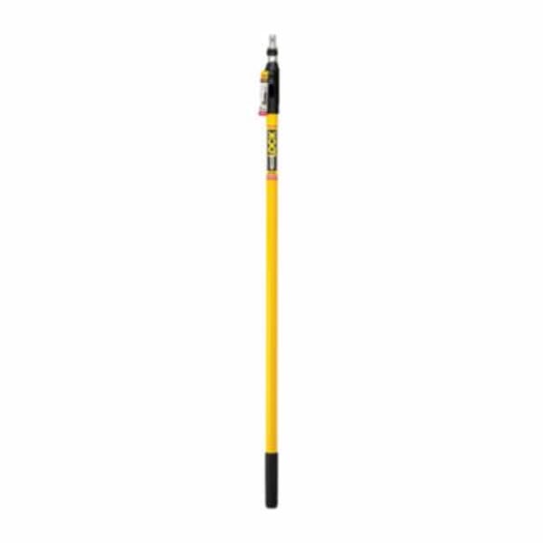 Purdy POWER LOCK 140855648 Professional Grade Extension Pole, For Use With Quick Connect System or any Acme Threaded Frames, 4 to 8 ft L, Aluminum/Fiberglass, Black/Yellow