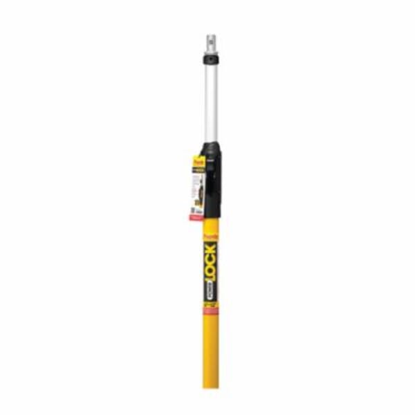 Purdy POWER LOCK 140855661 Professional Grade Extension Pole, For Use With Quick Connect System or any Acme Threaded Frames, 6 to 12 ft L, Aluminum/Fiberglass, Black/Yellow