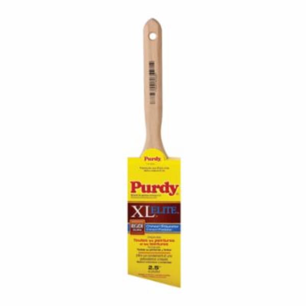 Purdy 144152525 XL Elite Glide Angular Trim Brush, 2-15/16 in OAL, 2-1/2 in, Natural Hardwood Handle, Latex, Oil Based