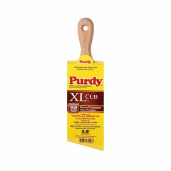 Purdy 144153325 XL Cub Angular Trim Brush, 2-15/16 in OAL, 2-1/2 in, Natural Hardwood Handle, Latex, Oil Based