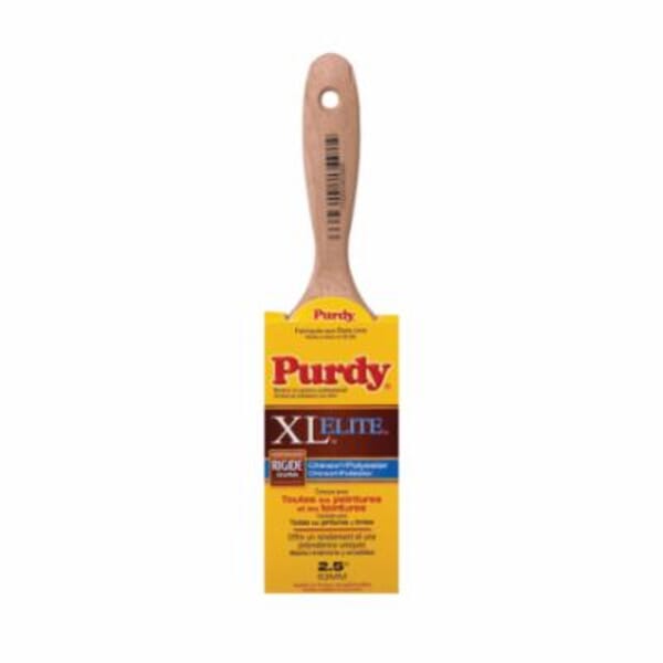 Purdy 144380525 XL Elite Sprig Flat Trim Brush, 2-15/16 in OAL, 2-1/2 in, Natural Hardwood Handle, Latex, Oil Based