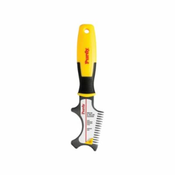 Purdy 14A900520 Contractor Brush and Roller Cleaner, Comfort Thumb Grip Handle, Stainless Steel, Yellow