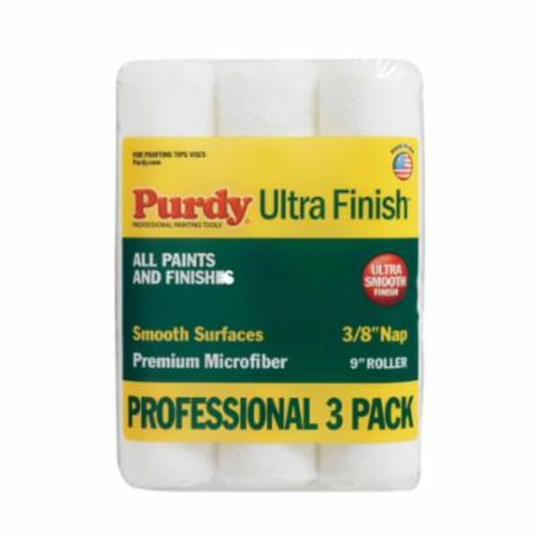 Purdy 14B878000 Ultra Finish Roller Cover, 3/8 in Nap, 9 in L, Microfiber, Smooth to Semi-Smooth