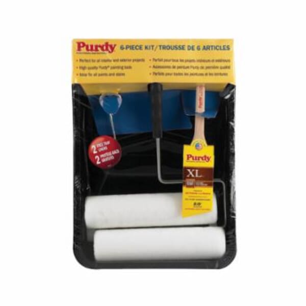 Purdy 14C811000 Premium Professional Paint Roller Kit, 6 Pieces, 3/8 in Nap, For Use With Paints and Stains