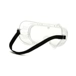 Pyramex G201T Perforated Goggles, Anti-Fog/Anti-Scratch Clear Lens Polycarbonate Lens, Yes UV Protection, Elastic Strap, ANSI Z87.1, CE EN166