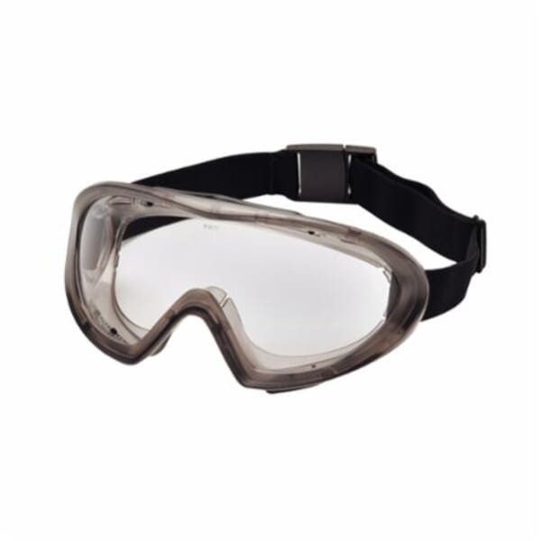 Pyramex G504DT Capstone 500 Direct Dual Lens Indirect Protective Goggles, Anti-Fog/Anti-Scratch Clear Lens, Yes UV Protection, Elastic Strap, ANSI Z87.1-2003